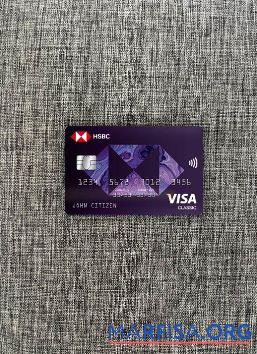 Realistic Greece HSBC visa classic card photolook front real example